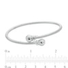 Thumbnail Image 3 of Ribbed Ball-Ends Bypass Bangle in Hollow Sterling Silver