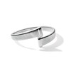 Thumbnail Image 1 of Graduated Ribbed Bypass Cuff Bangle in Hollow Sterling Silver