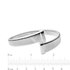 Thumbnail Image 3 of Graduated Ribbed Bypass Cuff Bangle in Hollow Sterling Silver