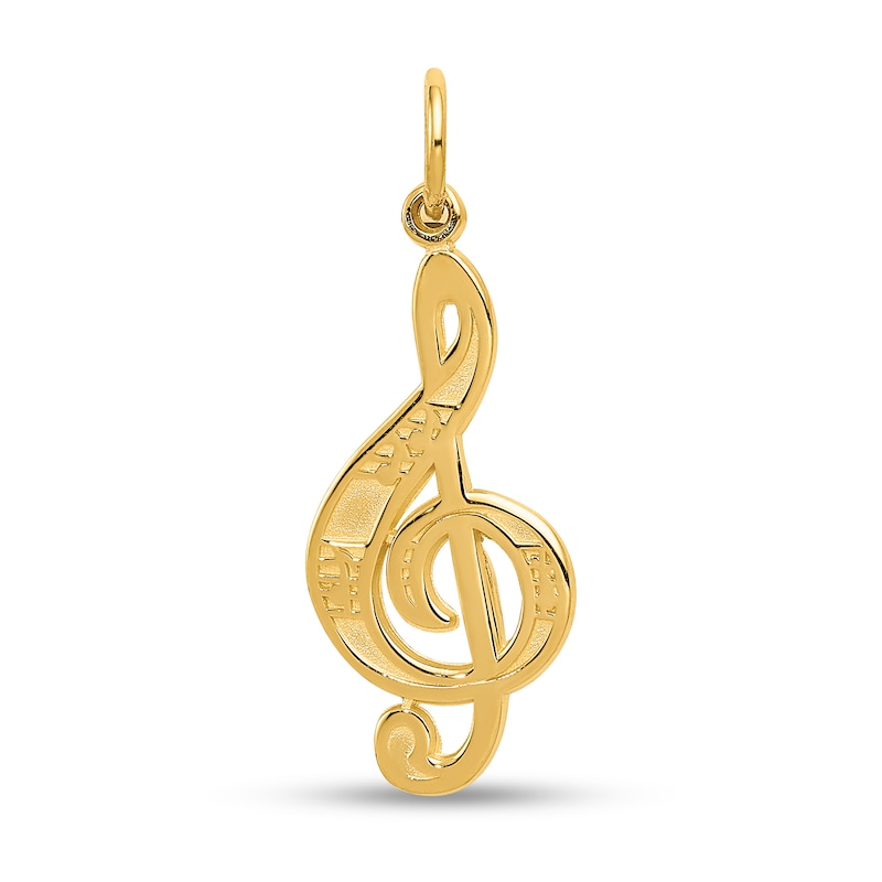 Main Image 1 of Treble Clef Charm in Solid 14K Gold