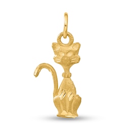 Tomcat Charm in Solid 14K Gold
