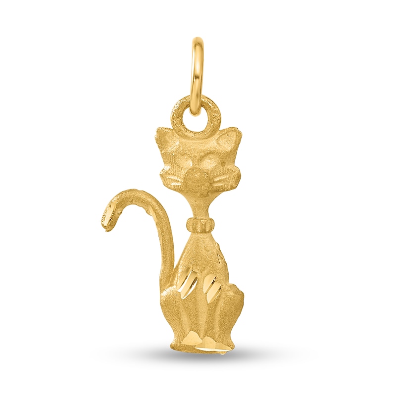Main Image 1 of Tomcat Charm in Solid 14K Gold
