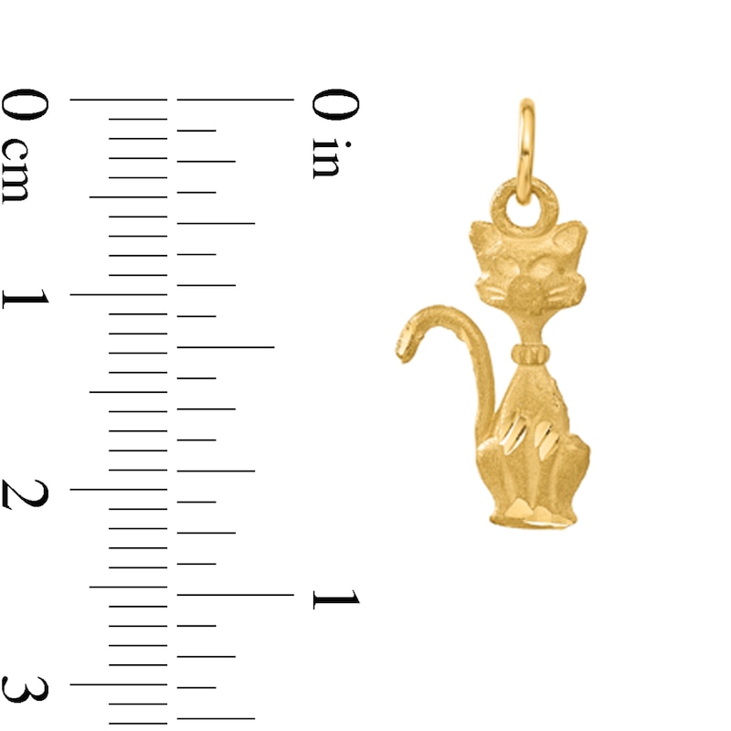 Main Image 2 of Tomcat Charm in Solid 14K Gold
