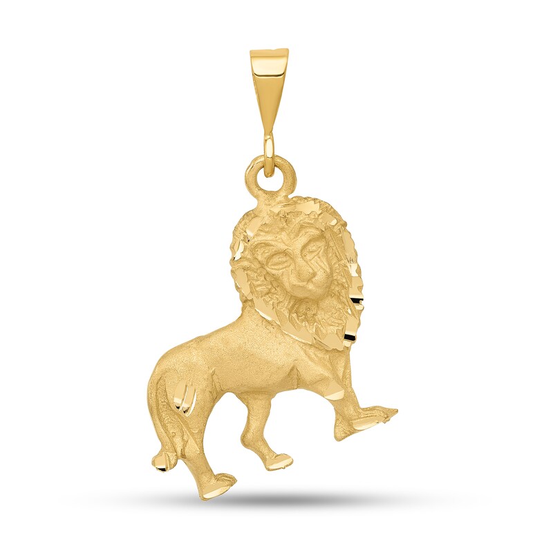 Main Image 1 of Lion Necklace Charm in Solid 14K Gold
