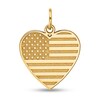 Thumbnail Image 1 of Heart with Flag Charm in Solid 14K Gold