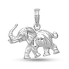 Thumbnail Image 1 of 3-D Elephant Necklace Charm in Solid 14K White Gold
