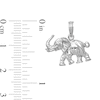 Thumbnail Image 2 of 3-D Elephant Necklace Charm in Solid 14K White Gold