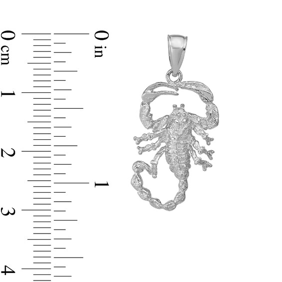 Scorpion Necklace Charm in Solid 14K Gold