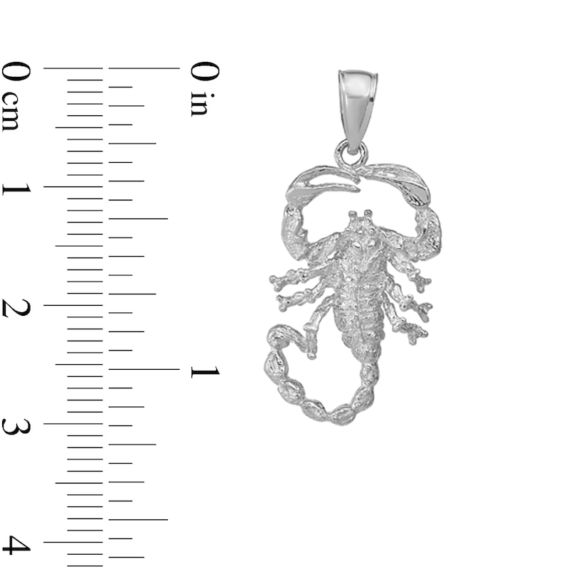 Main Image 2 of Scorpion Necklace Charm in Solid 14K White Gold