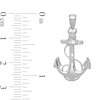 Thumbnail Image 2 of Anchor and Rope Necklace Charm in Solid 14K White Gold