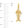 Thumbnail Image 2 of 3-D Fishbone Necklace Charm in Solid 14K Gold