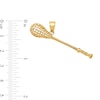Thumbnail Image 2 of 3-D Lacrosse Stick Necklace Charm in Solid 14K Gold