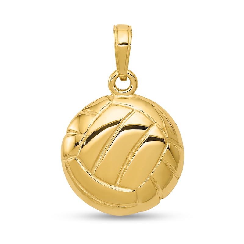 Main Image 1 of Volleyball Necklace Charm in Solid 14K Gold