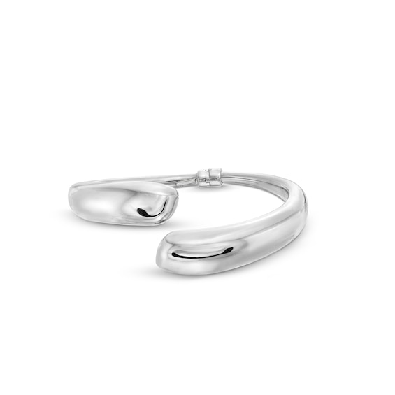 Bypass Open Bangle in Hollow Sterling Silver - 6.5"