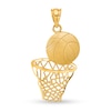 Thumbnail Image 1 of Diamond-Cut Basketball and Net Necklace Charm in Solid 14K Gold