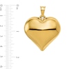 Thumbnail Image 2 of 3-D Large Puffed Heart Necklace Charm in Hollow 14K Gold