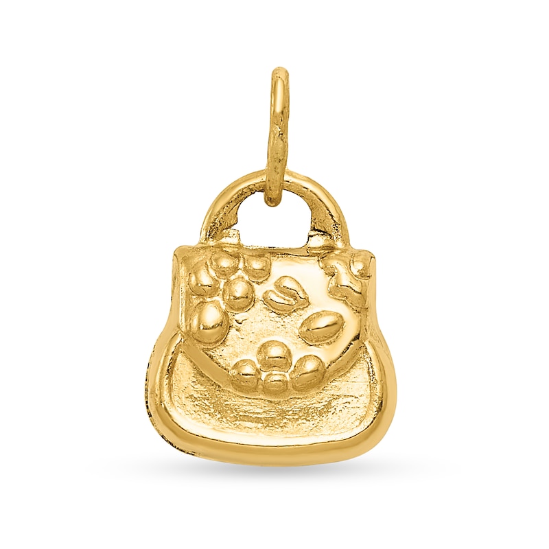 Main Image 1 of 3-D Purse Charm in Hollow 14K Gold