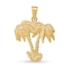 Thumbnail Image 1 of Twin Palm Trees Necklace Charm in Solid 14K Gold