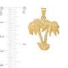 Thumbnail Image 2 of Twin Palm Trees Necklace Charm in Solid 14K Gold