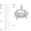 Thumbnail Image 2 of Blue Crab Necklace Charm in Solid 14K White Gold