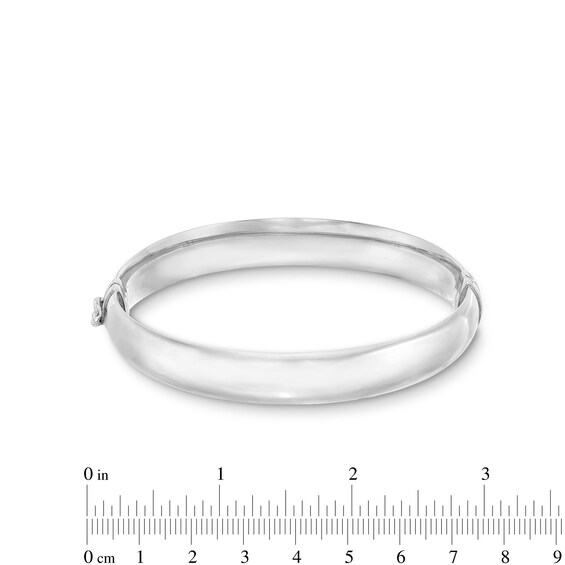 10.0mm Tube Hinged Bangle in Hollow Sterling Silver