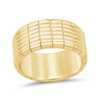 Thumbnail Image 1 of Wide Grid-Patterned Ring in Sterling Silver with 14K Gold Plate