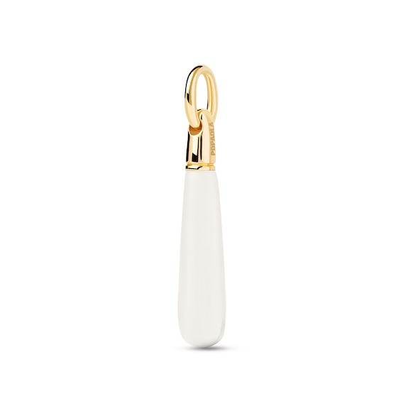 PDPAOLAâ¢ at Zales ICONS White Quartz Medium Teardrop Hoop Earring and Necklace Charm in Sterling Silver with Gold Plate