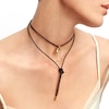 Thumbnail Image 3 of PDPAOLA™ at Zales ICONS White Quartz Medium Teardrop Hoop Earring and Necklace Charm in Sterling Silver with Gold Plate