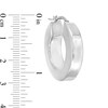 Thumbnail Image 3 of 27.1mm Square Tube Hoop Earrings in Hollow Sterling Silver
