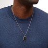 Thumbnail Image 2 of Vera Wang Men 1/3 CT. T.W. Black Diamond Octagon Pendant in Sterling Silver - 22"