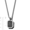Thumbnail Image 3 of Vera Wang Men 1/3 CT. T.W. Black Diamond Octagon Pendant in Sterling Silver - 22"