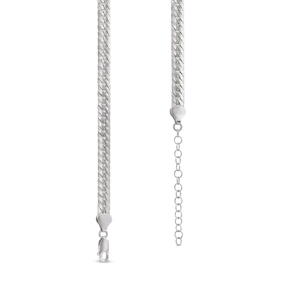 6.2mm Diamond-Cut Herringbone Chain Necklace in Solid Sterling Silver - 18"