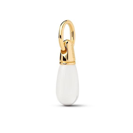 PDPAOLAâ¢ at Zales ICONS White Quartz Small Teardrop Hoop Earring and Necklace Charm in Sterling Silver with Gold Plate