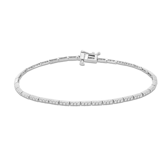1 CT. T.w. Certified Lab-Grown Diamond Line Bracelet in 14K White Gold (F/Si2)