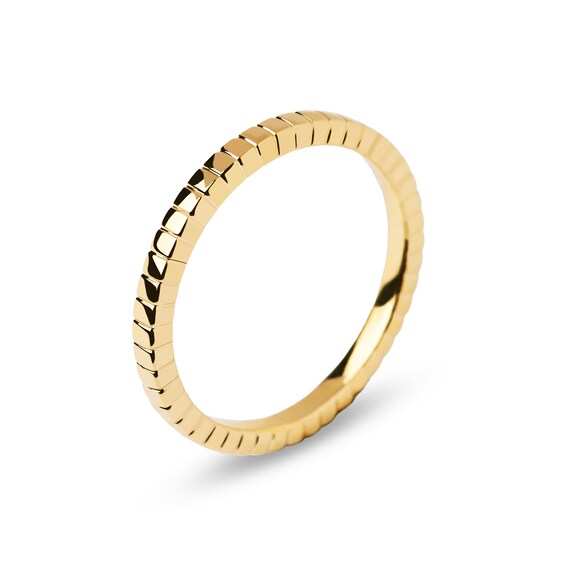 PDPAOLAâ¢ at Zales Ribbed Stackable Ring Sterling Silver with 18K Gold Plate