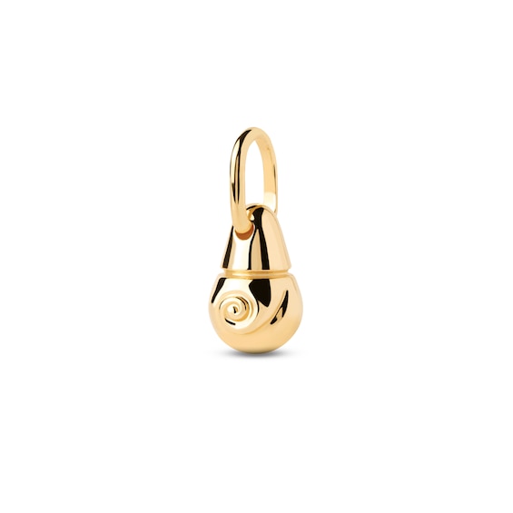 PDPAOLAâ¢ at Zales Small Shell Bead Hoop Earring and Necklace Charm in Sterling Silver with 18K Gold Plate