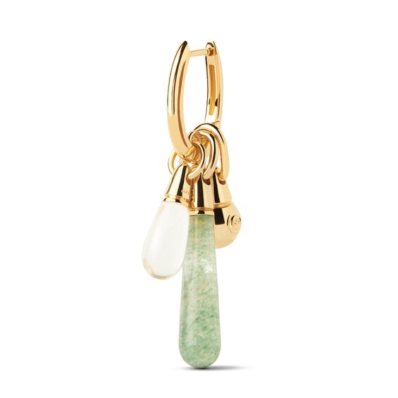PDPAOLAâ¢ at Zales Small Shell Bead Hoop Earring and Necklace Charm in Sterling Silver with 18K Gold Plate