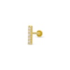 Thumbnail Image 1 of 1/15 CT. T.W. Diamond Bar Tube Cartilage Single Stud Earring in 14K Gold
