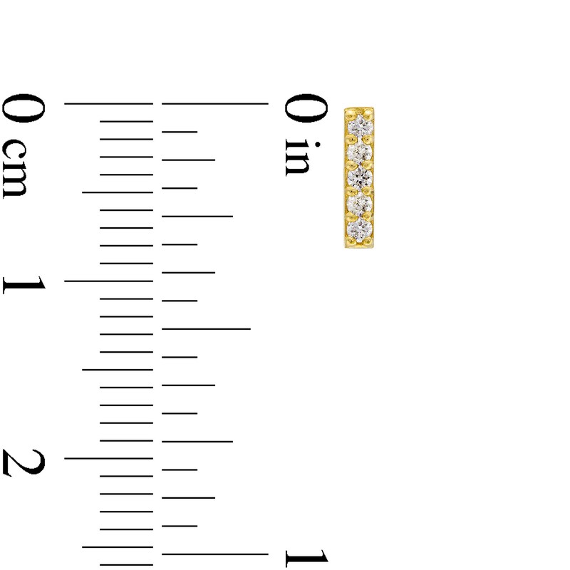 Main Image 2 of 1/15 CT. T.W. Diamond Bar Tube Cartilage Single Stud Earring in 14K Gold