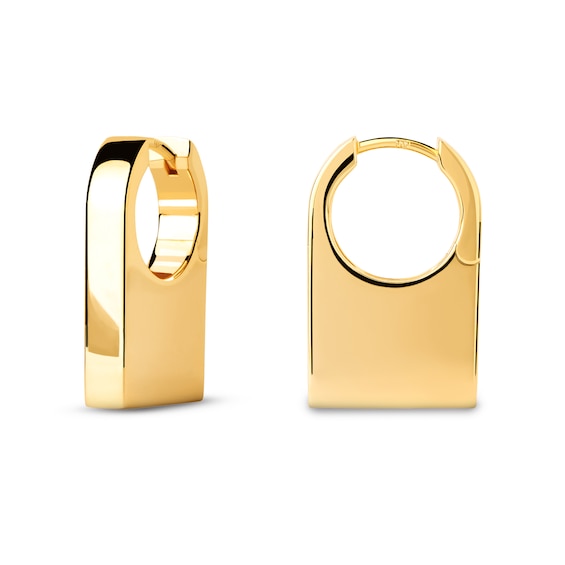 PDPAOLAâ¢ at Zales Squared Block Hoop Earrings in Sterling Silver with 18K Gold Plate