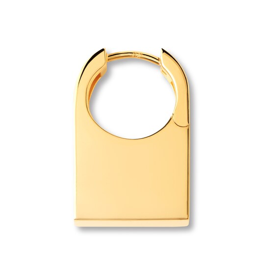 PDPAOLAâ¢ at Zales Squared Block Hoop Earrings in Sterling Silver with 18K Gold Plate