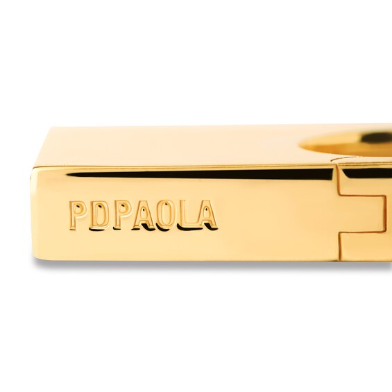 PDPAOLAâ¢ at Zales Squared Block Hoop Earrings in Sterling Silver with 18K Gold Plate