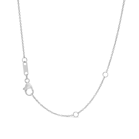 1/4 CT. T.w. Heart-Shaped Multi-Diamond Five Stone Station Necklace in 10K White Gold