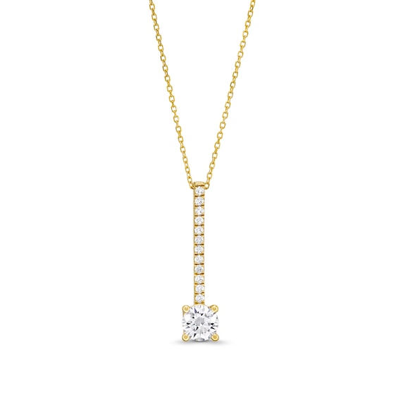 1-1/6 CT. T.w. Certified Lab-Grown Diamond Stick Drop Pendant in 14K Gold (F/Si2)