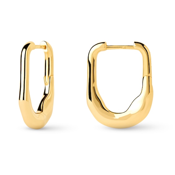 PDPAOLAâ¢ at Zales Abstract Square Hoop Earrings in Sterling Silver with 18K Gold Plate