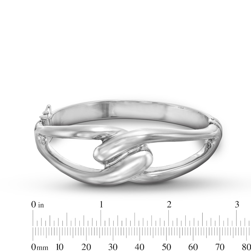 Main Image 3 of Interlocking Knot Bangle in Hollow Sterling Silver - 6.5"