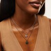 Thumbnail Image 2 of Enchanted Disney Lab-Created Sapphire, Onyx and Diamond Rose Two Piece Pendant Set in Sterling Silver and 10K Rose Gold
