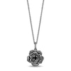 Thumbnail Image 7 of Enchanted Disney Lab-Created Sapphire, Onyx and Diamond Rose Two Piece Pendant Set in Sterling Silver and 10K Rose Gold