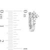 Thumbnail Image 3 of 1/4 CT. T.W. Diamond Cross Huggie Hoop Earrings in 10K White Gold