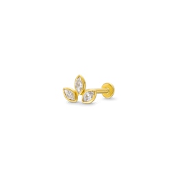 1/8 CT. T.W. Marquise Diamond Trio Cartilage Single Stud Earring in 14K Gold